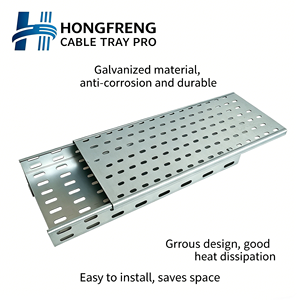 Bandeja Portacables Perforada Directa de Fábrica, Acero al Carbono Galvanizado en Caliente para Centros de Datos Industriales y de Construcción - Product Image 2