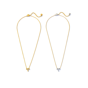 Collana con ciondolo Ariete in acciaio inossidabile 46047 tono oro e argento - Product Image 2