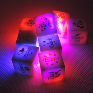 LED luminoso sexo dados que de juego de adultos par juego coqueteando tamiz postura dados juguetes sexuales para adultos - Product Image 2
