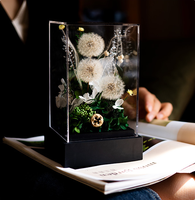 Boîtes de cadeaux de mariage en gros, cadeaux pour la fête des mères, dôme en verre à fleurs, pissenlit préservé dans du verre pour les cadeaux de la Saint-Valentin