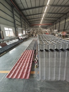 Modern Color Coated Corrugated Heat Resistant Waterproof Brick Red <strong>Plastic</strong> Synthetic Resin PVC <strong>Roofing</strong> Tile for Apartment Hotel - Product Image 5