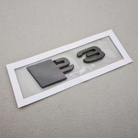 Autocollant de badge de voiture 3D ABS noir brillant pour Audi S3 S4 S5 S6 S7 S8, accessoires décoratifs automobiles