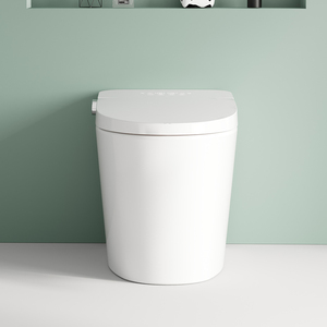 Inodoro Inteligente <span class=keywords><strong>de</strong></span> Cerámica <span class=keywords><strong>de</strong></span> Una Pieza con Sifón Moderno, Descarga Automática y Bidé, Sanitario <span class=keywords><strong>de</strong></span> Suelo - Product Image 6