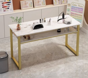 Collection de mobilier de salon de manucure au design moderne haut de gamme, tables à ongles artistiques et postes de travail de beauté pour salons - Product Image 4