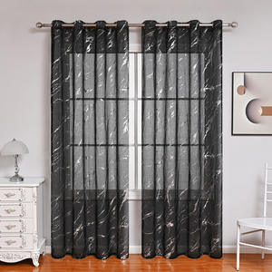 Cortinas de Tul Brillante Plateado con Estampado en Caliente DaiRui, Directo de Fábrica, Diseño de Mármol y Estrellas, Estilo Boho, Cortinas Opacas para Privacidad, ODM - Product Image 3