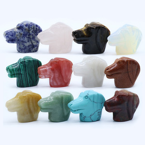 <span class=keywords><strong>Precio</strong></span> barato de la talla de piedra 40*34mm curación cristales piedras cabeza de perro estatuas de <span class=keywords><strong>precio</strong></span> barato esculturas - Product Image 4