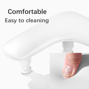 Có thể điều chỉnh chiều cao U bướm hình dạng biểu tượng tùy chỉnh Nail Salon công cụ làm móng chân mềm PU da móng tay cánh tay phần còn lại bán buôn - Product Image 3