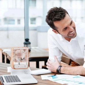 พัดลมระบายความร้อนด้วยหมอกน้ำขนาดเล็กแบบพกพาพัดลมทำความเย็นสามารถชาร์จไฟได้1200mAh พัดลมไอน้ำพร้อมไฟกลางคืน - Product Image 4