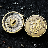 Feeron FEZZP Dés en métal à turbine mécanique Roulette-D20, design à engrenages rotatifs, logo personnalisé, durable pour D&D, RPG, Cyberpunk, jeux de table