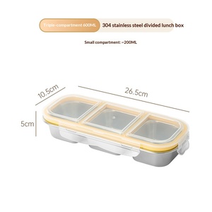Boîte à lunch hermétique en acier inoxydable 304 avec grille, anti-mélange de saveurs, pour étudiants et employés de bureau, portable - Product Image 4