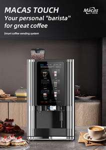 Distributeur automatique de café professionnel MACAS M-TT-ES-4C à écran tactile, chaudière en acier inoxydable 2000W 220V 9 bars, entièrement automatique - Product Image 4