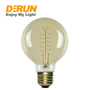 25W 40W 60W E27 130V 230V G80 G95 G125 bola dunia dekorasi jelas bohlam Edison antik Vintage, EDI-GLOBAL