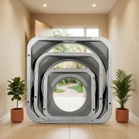 Connecteur de raccordement de conduit flexible de 150 mm pour usage hospitalier industriel, en fer galvanisé, norme ANSI, raccord rond carré de 6 pouces