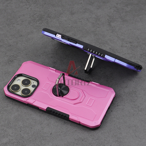 Custodia per telefono con cavalletto per samsung <span class=keywords><strong>galaxy</strong></span> a03s <span class=keywords><strong>cover</strong></span> hybrid antiurto kickstand ring phone case - Product Image 4
