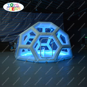 Tienda de campaña transparente inflable personalizada, tienda de campaña de cúpula transparente para fútbol al aire libre, casa inflable de burbujas herméticas para eventos de Camping - Product Image 2