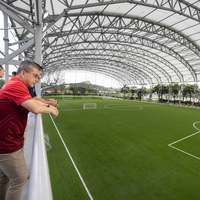 Cubierta de Membrana Arquitectónica Personalizada HUIMING para Pista de Pádel, Estructura Tensada de PVDF, Resistente al Fuego y Ecológica