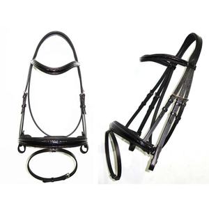 Bride de cheval avec logo personnalisé coutures durables confortable équitation occidentale course équestre fantaisie décorative licou en cuir modèle PC - Product Image 1