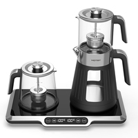 Hotsy Nouveau Design Multiusage Chauffage et Maintien au Chaud Double Pot Numérique 3.4L Bouilloire Samovar Turc Électrique Ensemble de Théière