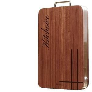Tabla de Cortar Rectangular de Madera de Ébano Kitchoice, Antibacteriana, Antimoho, con Mango de Cobre, Duradera, para Uso Doméstico - Product Image 1
