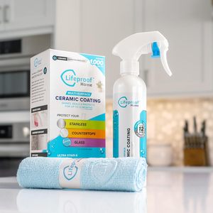 Kit de pulvérisation de revêtement céramique <span class=keywords><strong>Lifeproof</strong></span> 2-pack 8oz+8oz - Protection brillante pour surfaces de cuisine et de salle de bain, repousse les taches et la saleté, 5 ans - Product Image 2