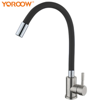 Robinet de cuisine en acier inoxydable 304 et cuivre, monocommande thermostatique, avec douchette extractible flexible, design moderne, eau froide et chaude