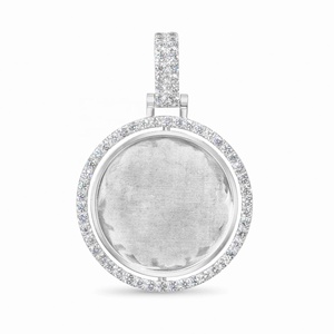 Collar con Colgante de Plata de Ley 925 con Letra de Zirconia Personalizada, Colgante Giratorio con Imagen, Joyería para Mujer - Product Image 6