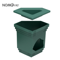 Nouveau Design Imitation Bâtiment Diamant Suspendu Amovible En Plastique Reptile Abri Cachette Cave avec Bol D'alimentation Supérieur