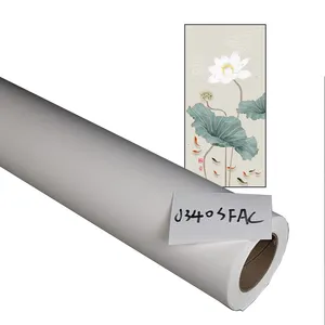 Wholesale factory eco solvent painting canvas material cotton poly roll blank art primed fabric printable for inkjet print