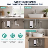 Nouvel Arrivage Chauffe-eau Électrique Mural Sans Réservoir 110V/220V en Plastique à Commande Manuelle Économe en Énergie avec Télécommande LED