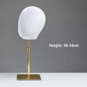 맞춤형 색상 마네킹 헤드 모델 디스플레이 스탠드 테이블탑 모자 디스플레이 랙 가발 벨벳 헤드 마네킹 - Product Image 3