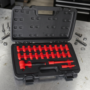 (1/4"Dr.) x 23pcs 1000V Insulated 6 pt. <b>Socket</b> Set, With VDE - Product Image 1