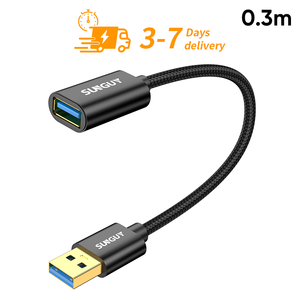 Cable de datos de alta velocidad duradero de 0.3m con certificación CE de SUNGUY Factory Wholesale, cable de carga rápida USB. - Product Image 1