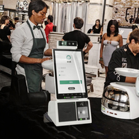 Kiosque de commande automatique pour restaurant tout-en-un de 10,1 pouces avec lecteur de codes-barres, écran tactile et fonction SDK
