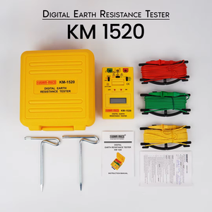 Testeur de résistance à la terre KM 1520 |   Méthode numérique à 3 bornes |   Tests de sol précis |   Gamme 0-2000 |   0-200V AC - Product Image 2