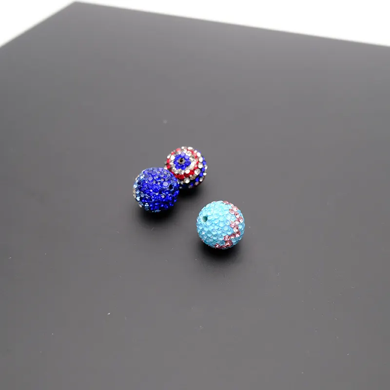 Bola disko kristal warna-warni 16mm untuk anting kalung gelang shambhala berlian imitasi bundar manik-manik tanah liat polimer untuk membuat perhiasan