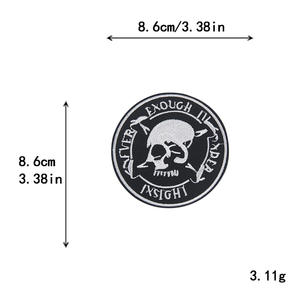 Maßgefertigte Schwarz-Weiße Entchen-Stickerei-Aufnäher, Mond-<span class=keywords><strong>Tarot</strong></span>-Buch, Benutzerdefinierte Größe, Logo, Hut, Jacke, Stickerei-Patches - Product Image 4