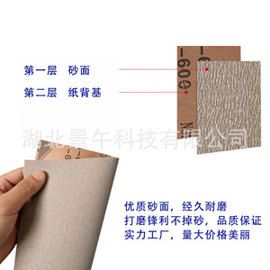 Papel de lija XLT 280x230mm, grano 600, base de papel, carburo de silicio, para trabajar la madera y pulir superficies de pintura - Product Image 1
