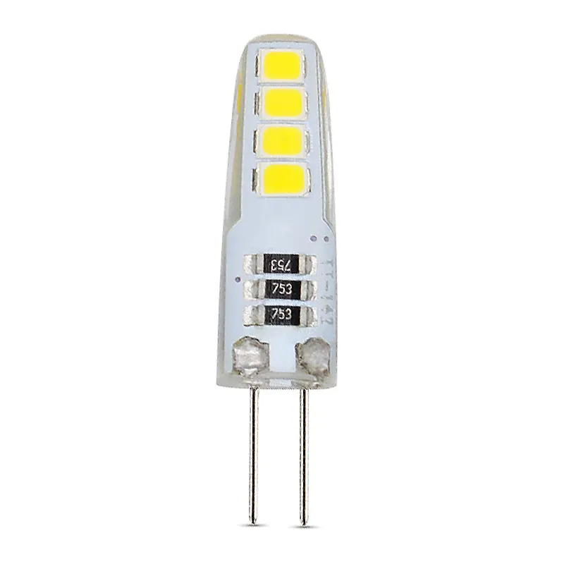G4 LED ความสว่างสูงขนาดเล็กโคมไฟลูกปัดข้าวโพดซิลิโคนโคมไฟแรงดันสูง AC 220โวลต์ DC12V เอาท์พุท3วัตต์เย็นและอบอุ่นแสงสีขาว