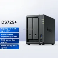 Serveur NAS 2 baies DiskStation DS725+ Ryzen R1600 3.1GHz Turbo 4 Go de RAM DDR4 RJ45 (1x 2.5GbE 1x 1GbE) 2x M.2 NVMe 1x Type-C USB3.2 En stock