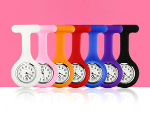 실리콘 간호사 시계 석영 운동 포켓 시계 브로치 여성 가슴 시계 - Product Image 6