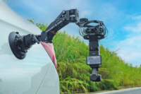 Bras articulé professionnel en aluminium réglable à 360° avec amortissement par ressort, ventouse de 4,5 pouces compatible avec les caméras d'action et les smartphones