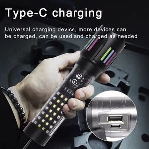 <span class=keywords><strong>Torcia</strong></span> LED Super Luminosa Ricaricabile USB, Luce Tattica a Lungo Raggio con Potente Zoom - Product Image 5