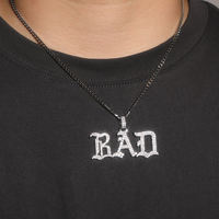 Hiisees – collier personnalisé avec pendentif lettre de l'alphabet anglais Vintage, bijoux Hiphop, nouveau