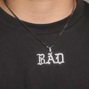 Hiisees – collier personnalisé avec pendentif lettre de l'alphabet <span class=keywords><strong>anglais</strong></span> Vintage, bijoux Hiphop, nouveau - Product Image 3