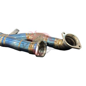 ท่อไอเสียแบบ Catback ยี่ห้อ Vortex รุ่น Exotic Blue Burnt Titanium ความยาวเท่ากัน สำหรับ BMW G80 M3 G82 M4 S58 ระบบวาล์ว Pie-cut Valvetronic สำหรับรถแข่ง - Product Image 6