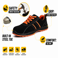 Chaussures de protection unisexe légères et souples anti-choc à embout en acier, antistatiques, pour le travail industriel en automne, directement de l'usine