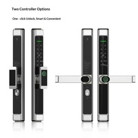 Üst Düzey Termal Bölmeli Çinko Alaşımlı Tek Kollu Parmak İzi Kilidi NFC Kilidi Açma Sürgülü Kapılar için WeChat Mini Programı Hepsi Bir Arada Kilit