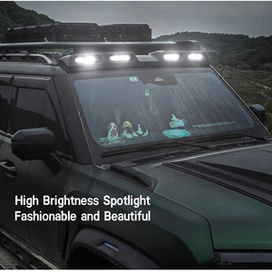 4x4 कार सहायक सहायक उपकरण डिफेंडर शैली चार-दीपक शीर्ष छत लाइट एलईडी छत प्रकाश सुव जेटौर यात्री टी 2 2025 2026 सहायक उपकरण - Product Image 2