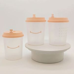 Gobelets en plastique jetables biodégradables à paroi simple, personnalisables, 8oz, 12oz, 16oz, 20oz, avec couvercle, moulés par injection, gobelet droit pour jus - Product Image 4