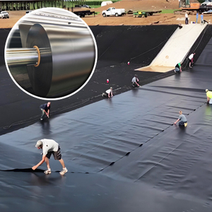 ราคาแผ่นปูพื้น HDPE สำหรับการเพาะเลี้ยงสัตว์น้ำ สีขาว/น้ำเงิน ขนาด 0.2 มม./0.3 มม./0.5 มม./1.0 มม. - Product Image 2